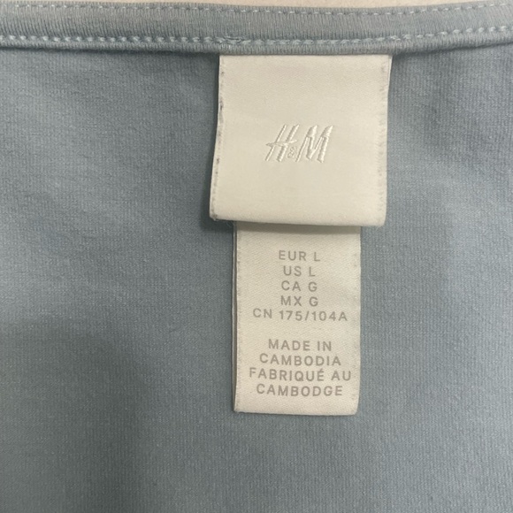 H&M light teal cami bodysuit with gold hardware size Large - Picture 5 of 6